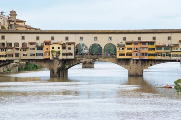 Il Ponte Vecchio di Firenze sull'Arno